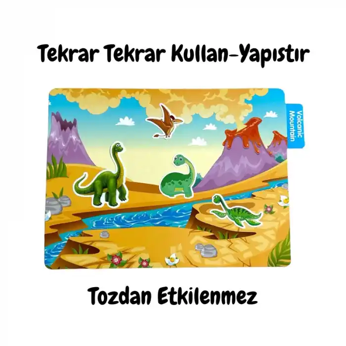 LINO LS-303 TEKRAR TEKRAR KULLANILABİLİR STICKER DINOSAUR WORLD
