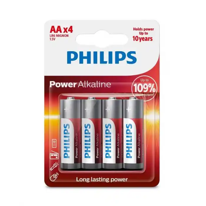 PHILIPS LR6P4B/10 POWER ALKALİNE AA KALEM PİL 4 LÜ