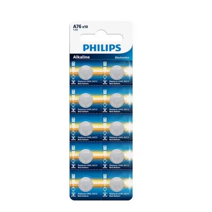 PHILIPS A76P10B/10 LR44 LR1154 1.5V ALKALİNE PİL 10 LU BLİSTER