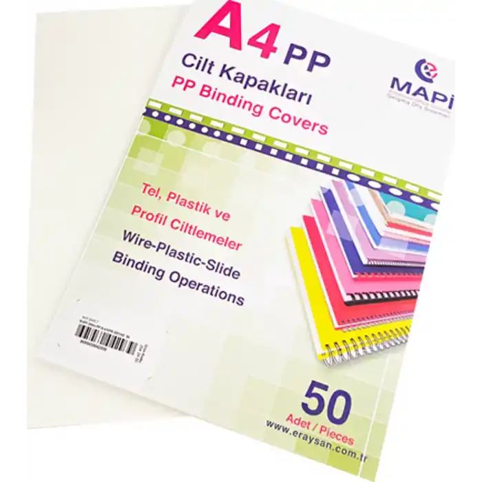 MAPİ A4 PP OPAK KAPAK KUM DESEN 550 MİC.MAVİ 50 Lİ 2042704