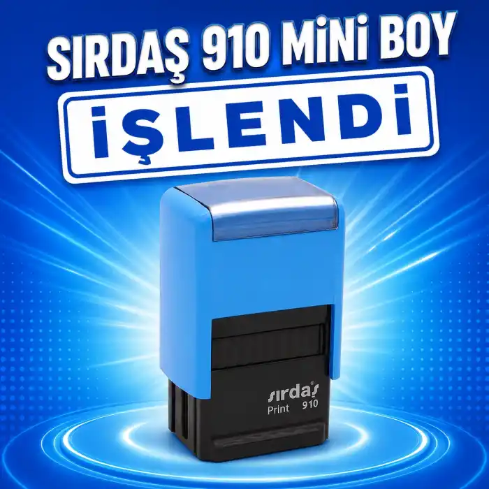 Sırdaş 910 Otomatik Kaşe Mini Boy İŞLENDİ Kaşesi