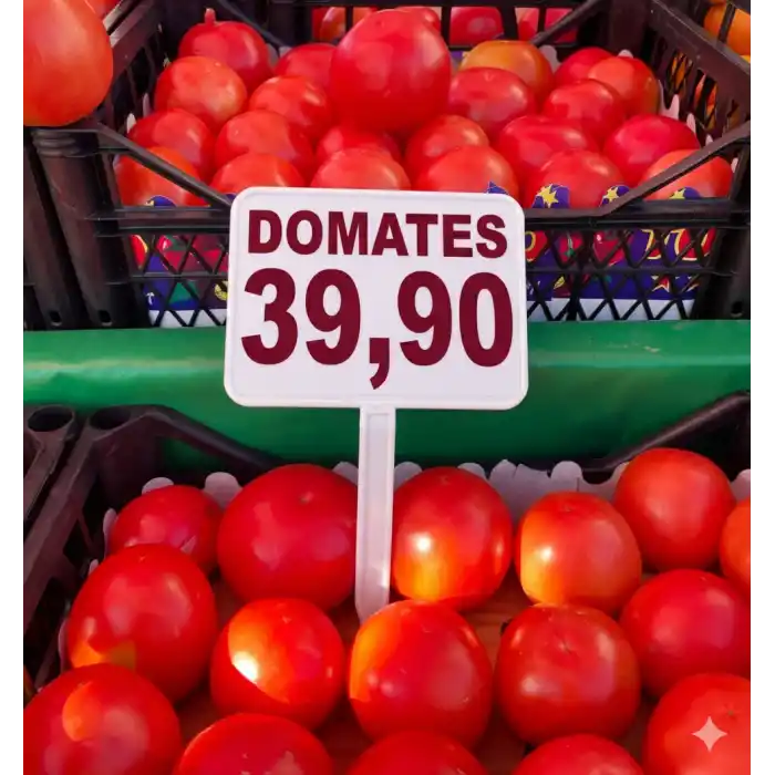 Açılı Saplamalı Plastik Fiyat Etiketlliği Büyük Boy 10 Ad.Beyaz