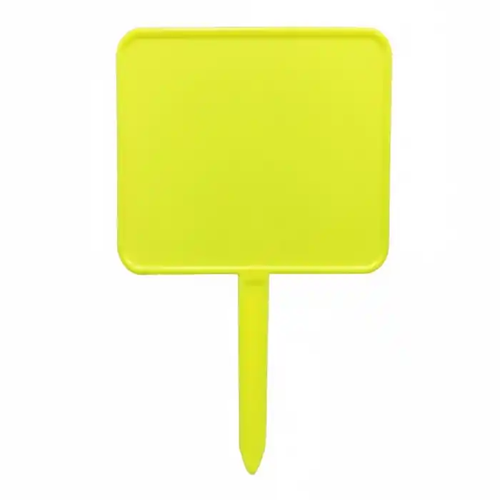 Açılı Saplamalı Plastik Pazarcı Etiketi Büyük Boy Fosforlu Sarı 10 Ad.