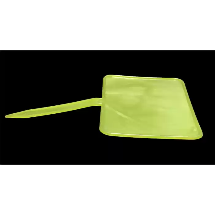 Açılı Saplamalı Plastik Pazarcı Etiketi Büyük Boy Fosforlu Sarı 10 Ad.