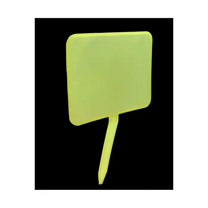 Açılı Saplamalı Plastik Pazarcı Fiyat Etiketi Küçük Boy Fosforlu Sarı 10 Adet