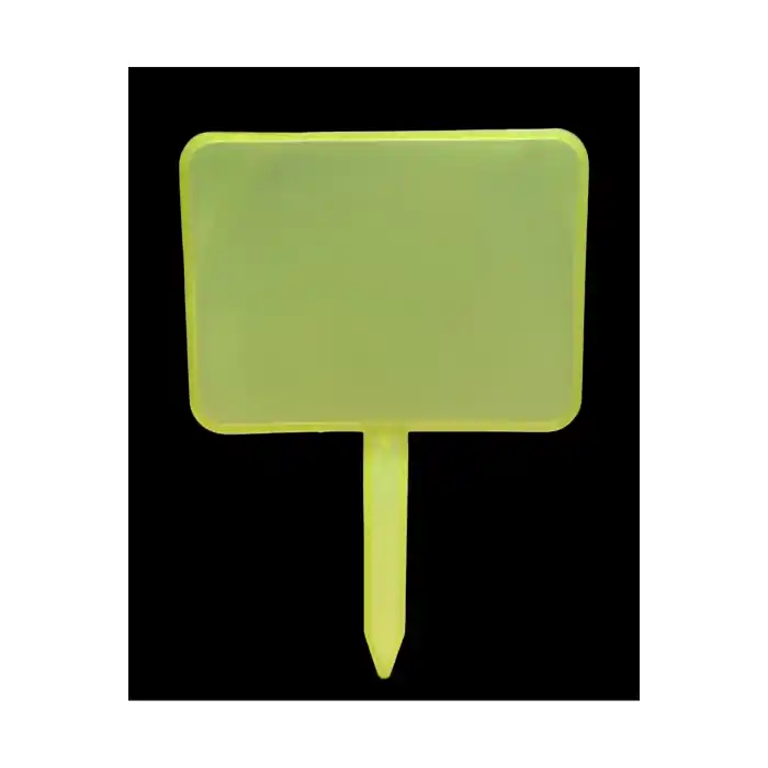 Açılı Saplamalı Plastik Pazarcı Fiyat Etiketi Küçük Boy Fosforlu Sarı 10 Adet