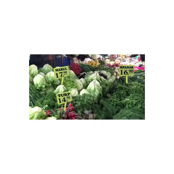 Açılı Saplamalı Plastik Pazarcı Fiyat Etiketi Küçük Boy Fosforlu Sarı 10 Adet