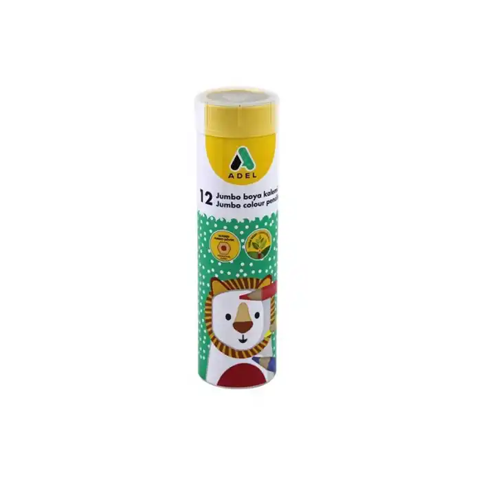 ADEL 12 RENK JUMBO HEXA TÜP KURU BOYA TAM BOY  510013