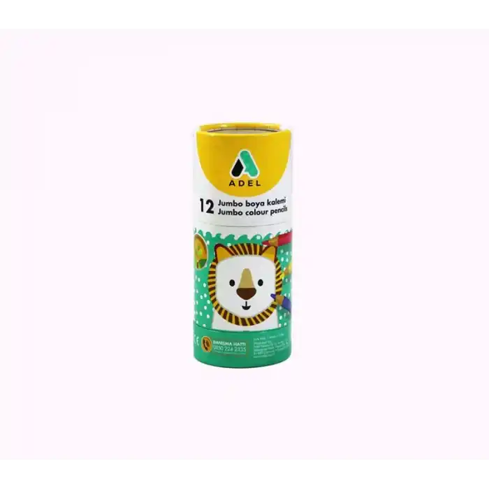 ADEL 12 RENK JUMBO HEXA TÜP KURU BOYA YARIM BOY 21195201010