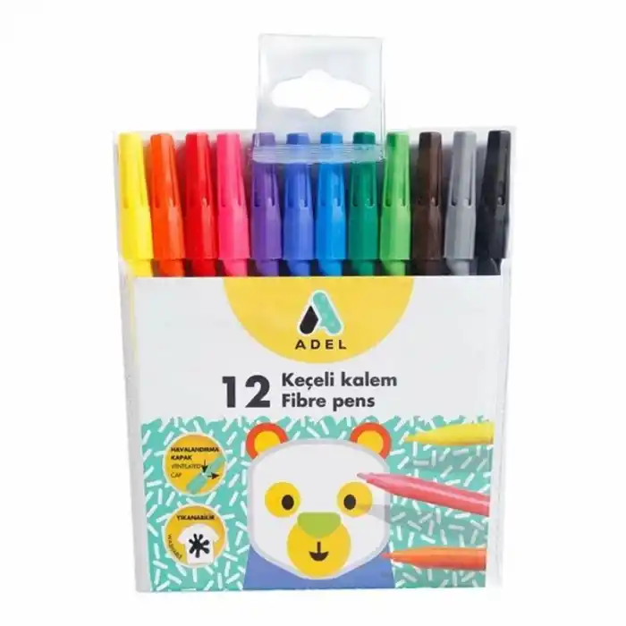 ADEL 12 RENK KEÇELİ KALEM TAKIM 213001