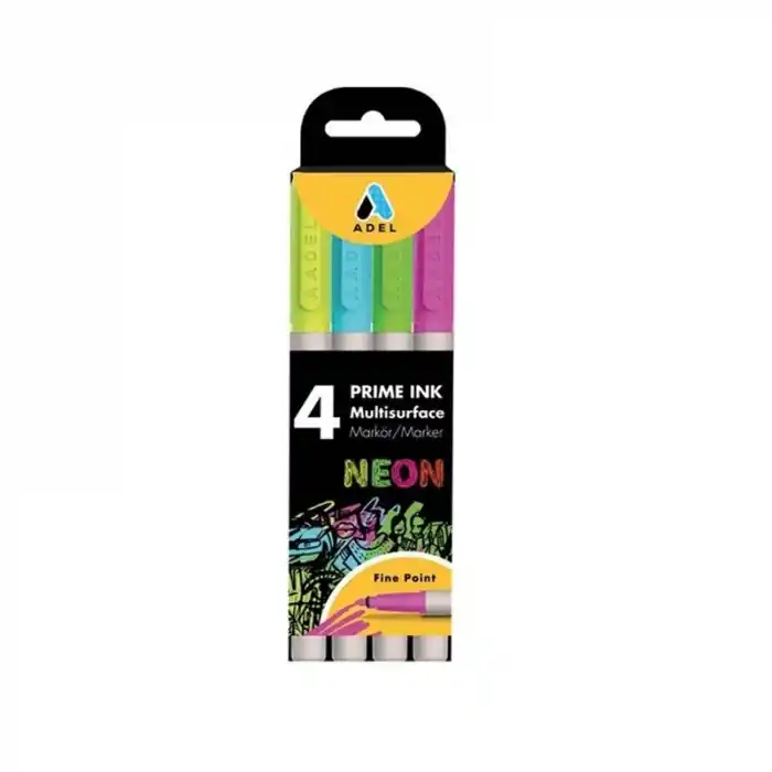 ADEL PRIME 4 RENK NEON MULTİSURFACE BOLDLINER KALEM 2201000103