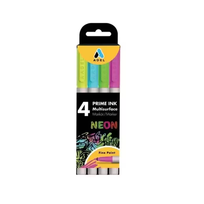 ADEL PRIME 4 RENK NEON MULTİSURFACE BOLDLINER KALEM 2201000103