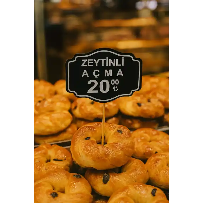 Ahşap Çubuklu Siyah PVC Yaz-Sil Fiyat Etiketi 8x12 cm 10lu Pk.