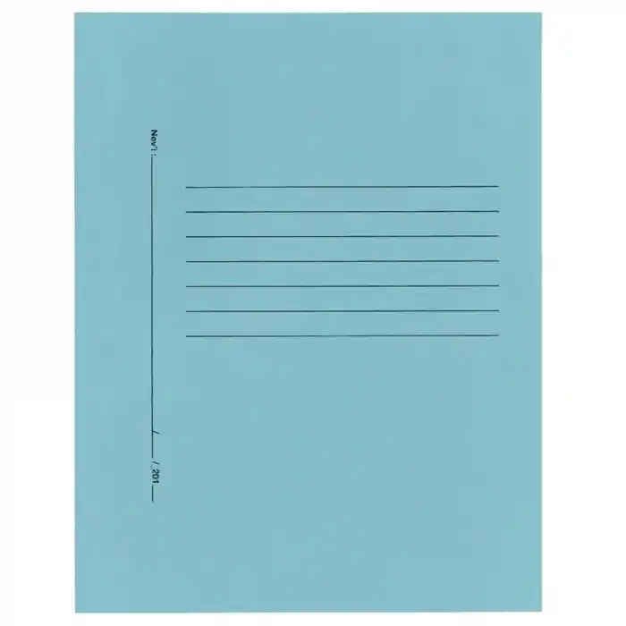 ALEMDAR MAVİ TELLİ TAM KAPAKLI LÜKS KARTON DOSYA