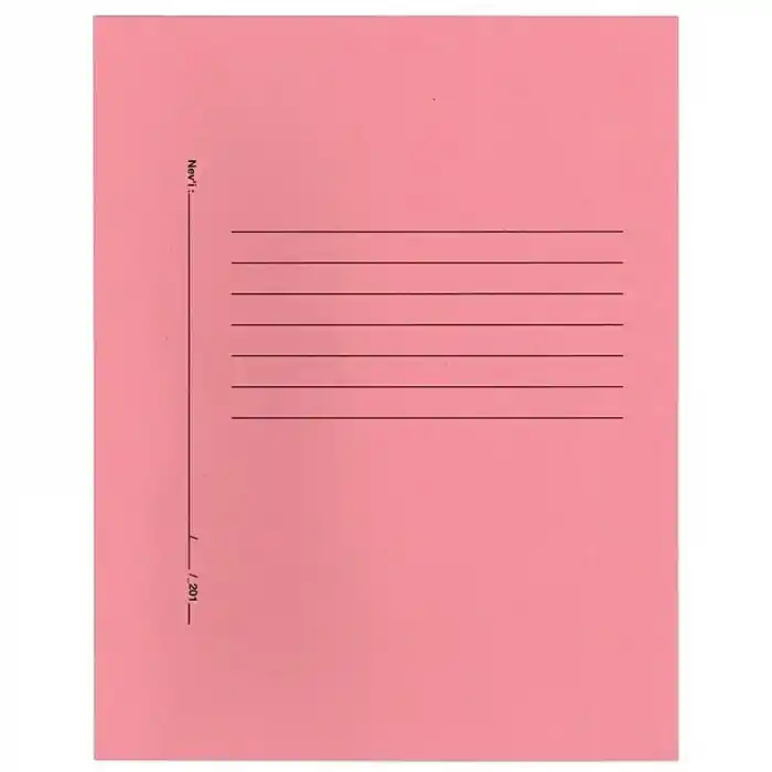 ALEMDAR PEMBE TELLİ TAM KAPAKLI LÜKS KARTON DOSYA