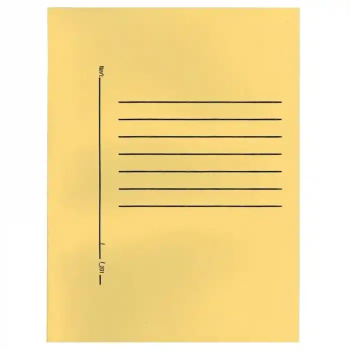 ALEMDAR SARI TELLİ TAM KAPAKLI LÜKS KARTON DOSYA