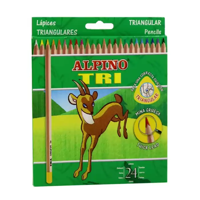 ALPINO TRI 24 RENK UZUN KURU BOYA KALEMİ AL-129