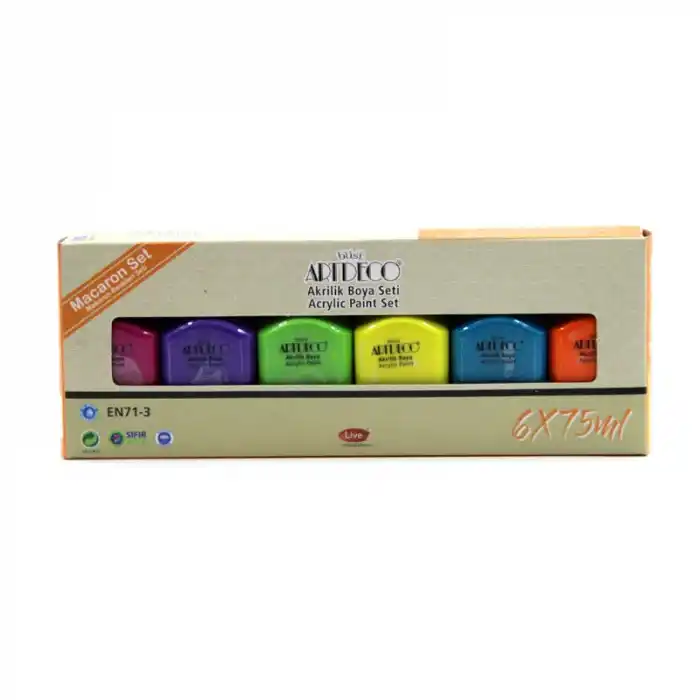 ARTDECO AKRİLİK BOYA 75 ML MAKARON RENKLER 6 LI SET