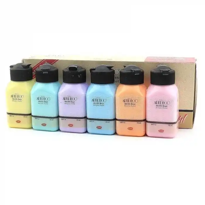 Artdeco Akrilik Boya 75 Ml Pastel Renkler 6 Lı Set