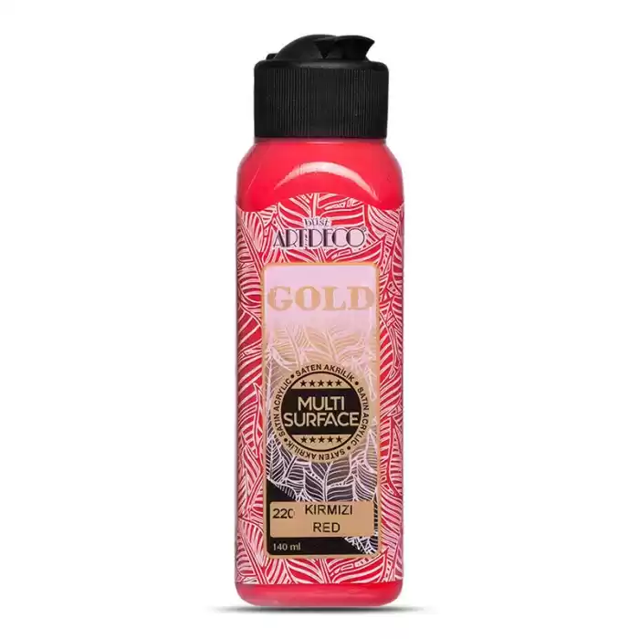ARTDECO GOLD MULTİ-SURFACE AKRİLİK BOYA 140ML KIRMIZI G70R-220