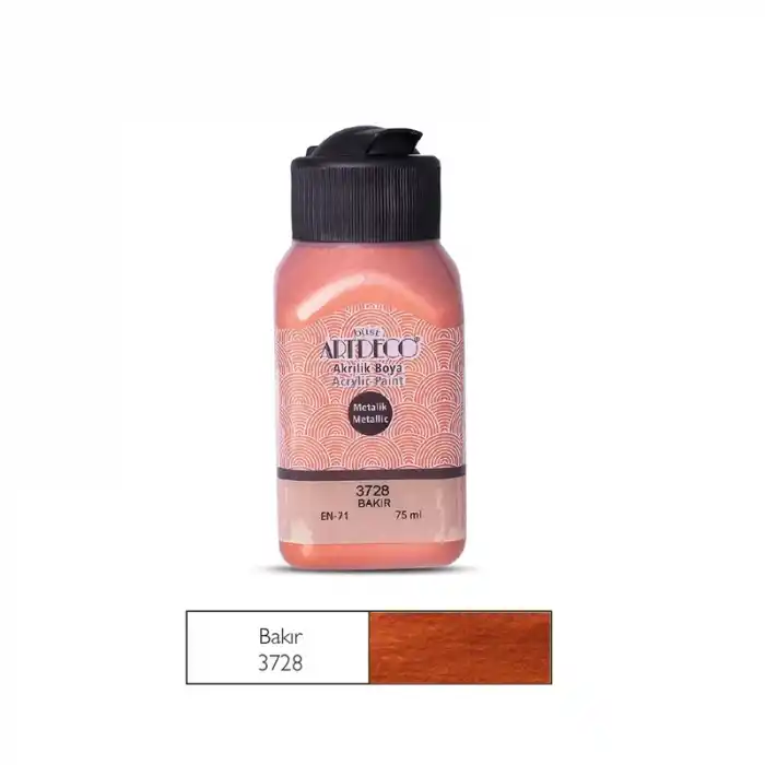 ARTDECO METALİK AKRİLİK BOYA BAKIR 75 ML 3728