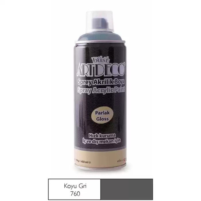 ARTDECO SPREY AKRİLİK BOYA 400 ML K.GRİ 760