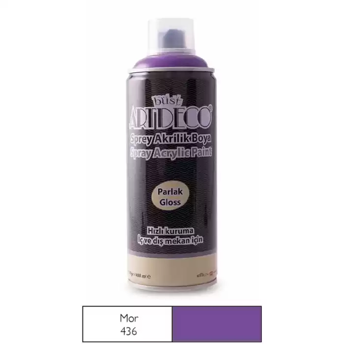 ARTDECO SPREY AKRİLİK BOYA 400 ML MOR 436