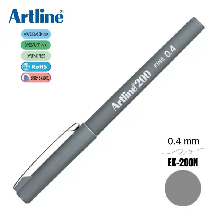 ARTLINE 200 GRİ FINELINER KALEM 0.4MM EK-200N GREY