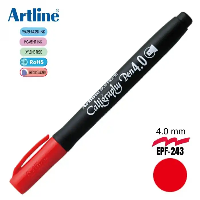 ARTLINE EPF-244 KIRMIZI SUPREME CALLIGRAPHY KALEMİ 4.0