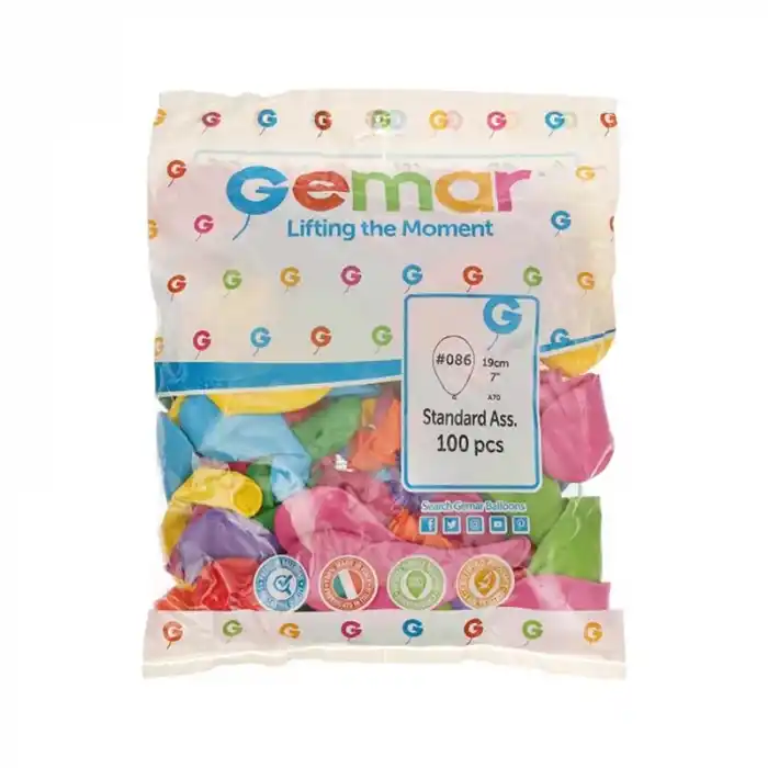 BALON 14-A 10 KARIŞIK RENKLİ 100 LÜ PK GEMAR G90