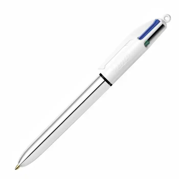 Bic 4 Renk Fonksiyonlu Gümüş Gövde Tükenmez Kalem 982873