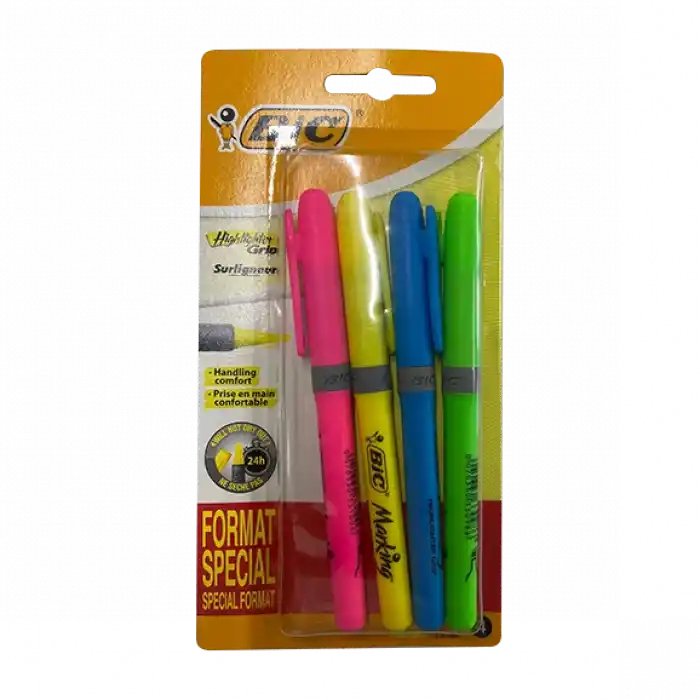 BİC HIGHL GRİP PASTEL 4 LÜ FOSFORLU KALEM 964859
