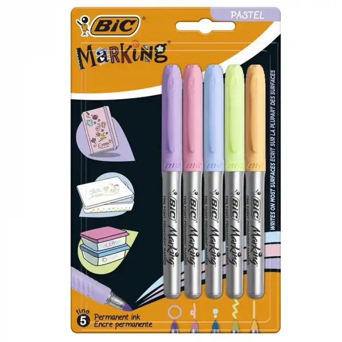 BİC INTENSITY MARKİNG KALEM 5 RENK PASTEL RENKLER 943781