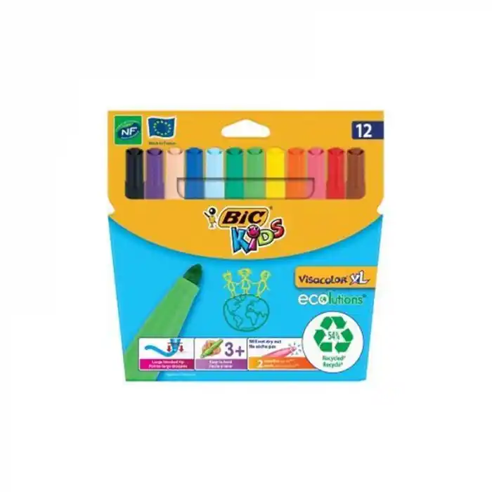 Bic Vısacolor 12 Li Xl Eko Jumbo Keçeli Kalem 8922233 (özel Fiyat)