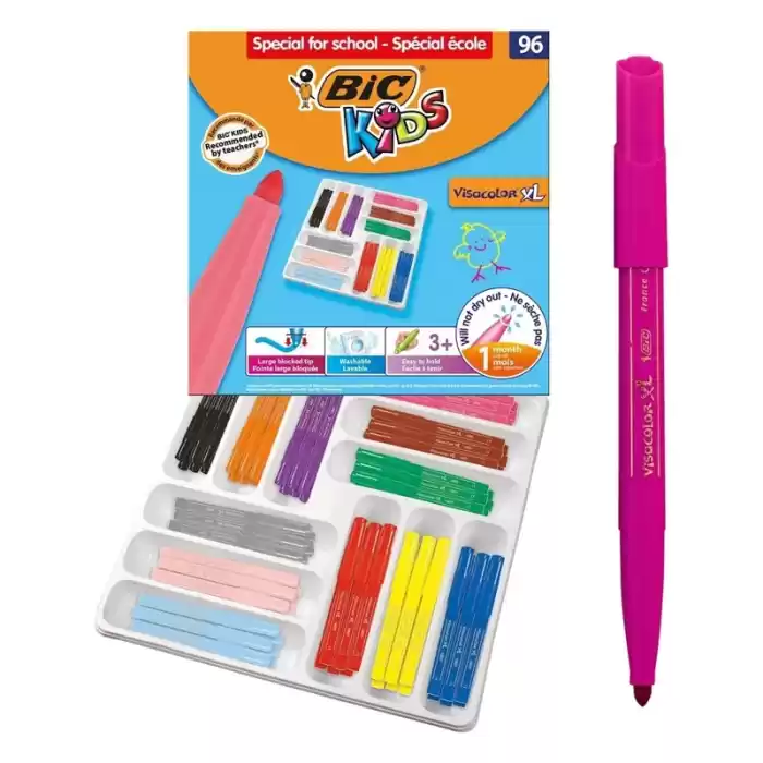BİC XL JUMBO  96 LI SINIF PAKETİ YIKANABİLİR KEÇELİ KALEM 8878392