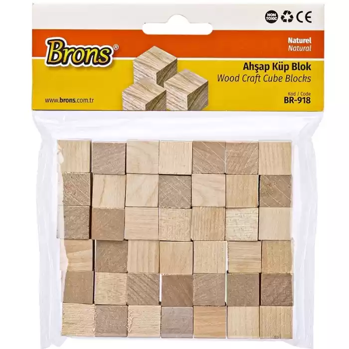 BRONS AHŞAP KÜP NATUREL BR-918