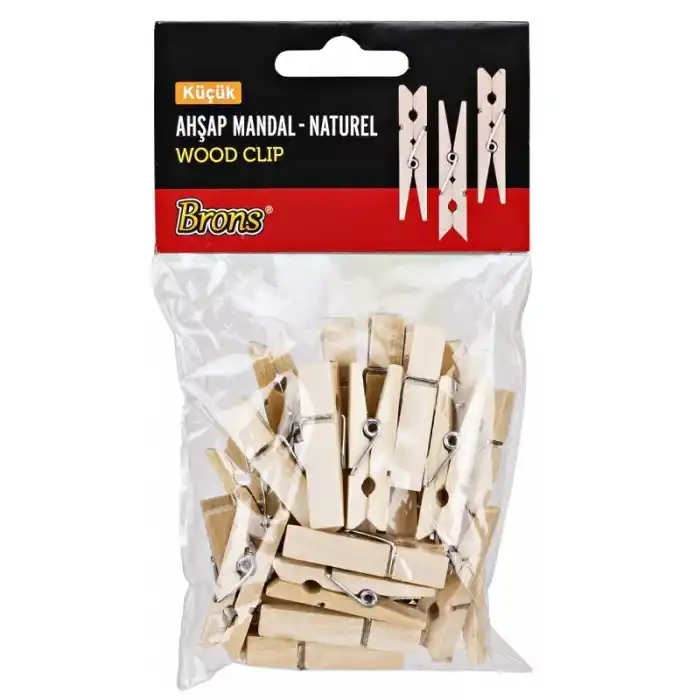 BRONS AHŞAP MANDAL NATUREL KÜÇÜK BR-906