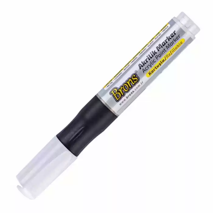 BRONS AKRİLİK MARKER KALEM BEYAZ BR-4014