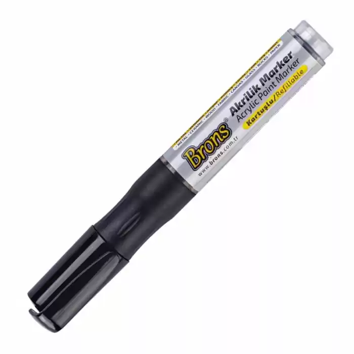 BRONS AKRİLİK MARKER KALEM SİYAH BR-4015