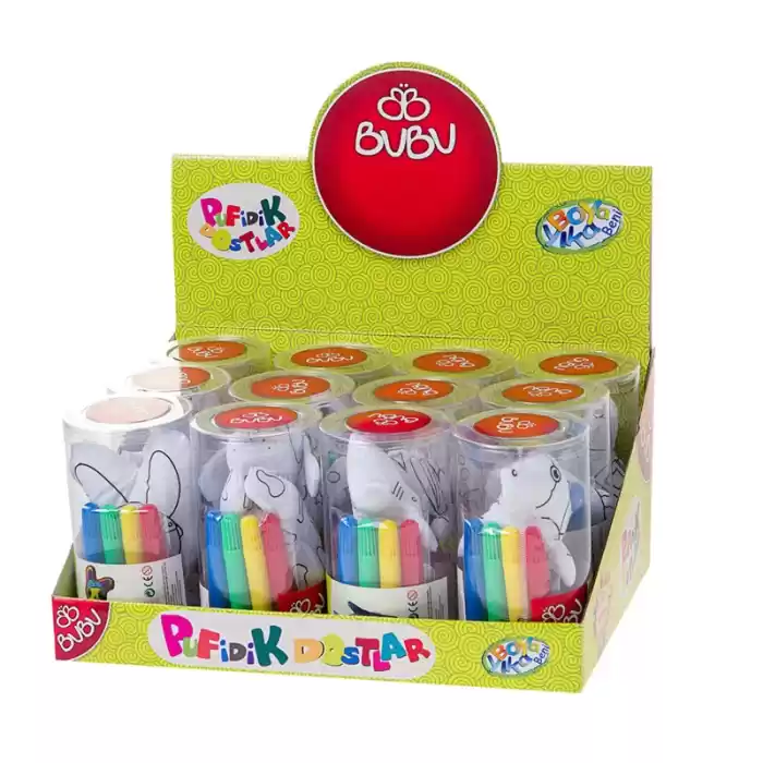 BU-BU 00068 PUFİDİK DOSTLAR +4 AD.BOYA KALEMİ SET