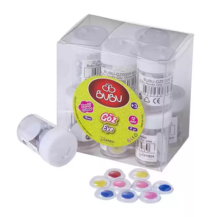BU-BU GZ0009 RENKLİ OYNAR GÖZ 18MM