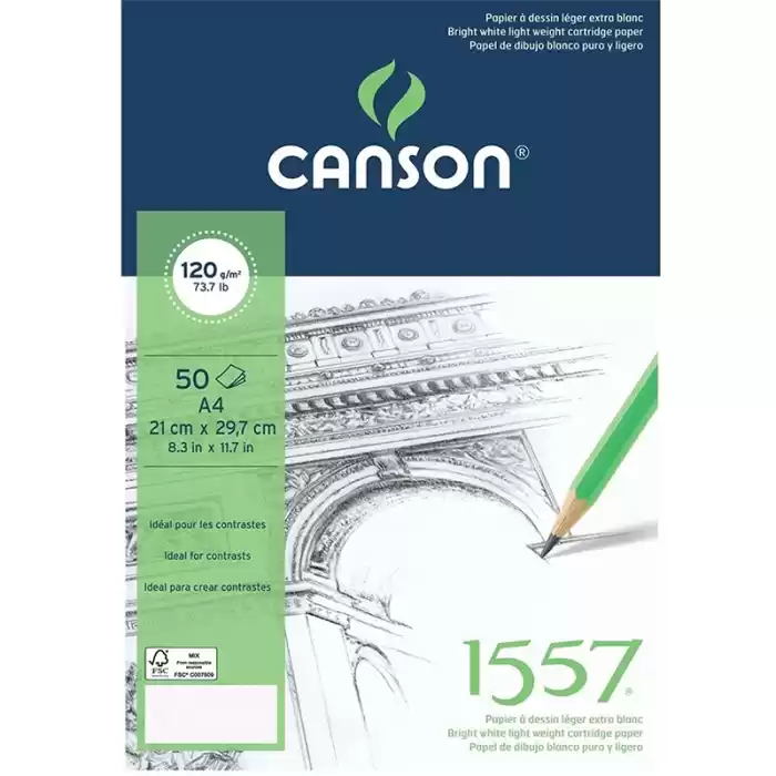 CANSON 1557 A4 40 YP RESİM VE ÇİZİM BLOK 12040A4