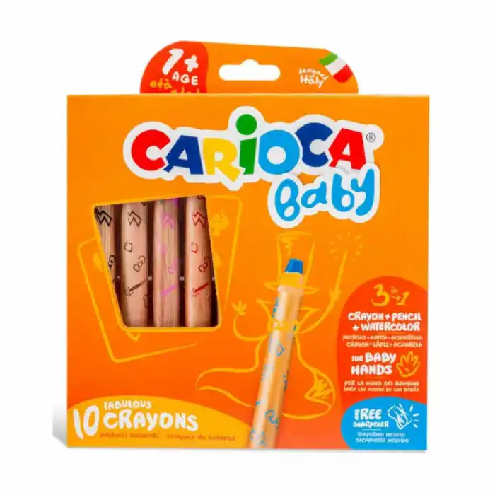 Carıoca 10 Renk Baby Jumbo Kuru Boya 42818