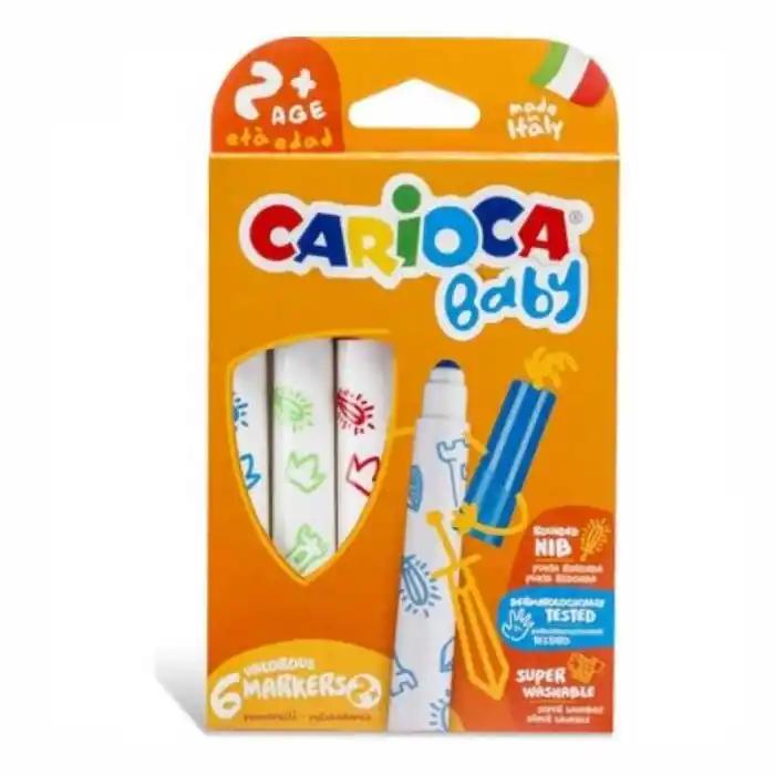 Carıoca 6 Renk Baby Jumbo Damga Keçeli Kalem 42279