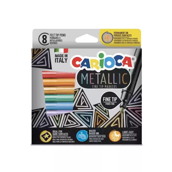 CARIOCA 8 RENK METALİK KEÇELİ KALEM 43162