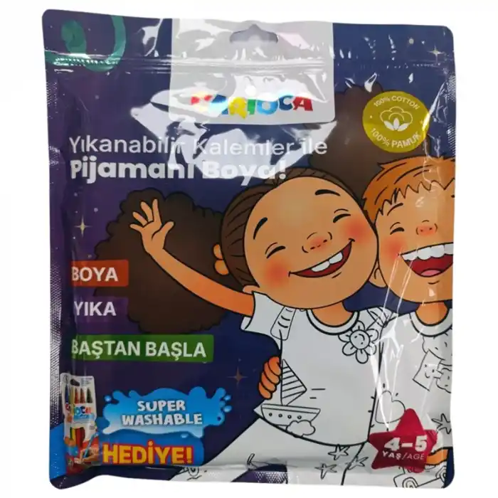 CARIOCA BOYANABİLİR PİJAMA-KEÇELİ 4-5 YAŞ KALEM HEDİYELİ LN-80011
