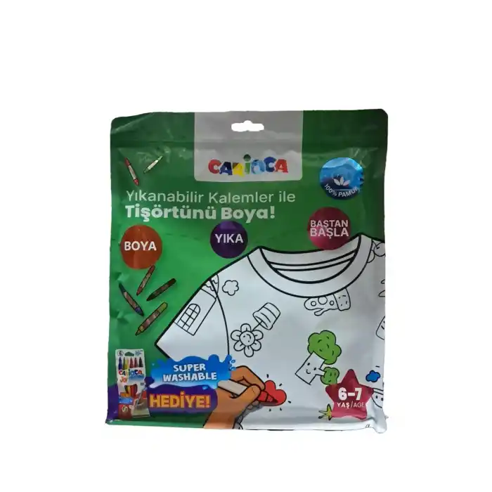 CARIOCA BOYANABİLİR TİŞÖRT-KEÇELİ 6-7 YAŞ KALEM HEDİYELİ LN-80008