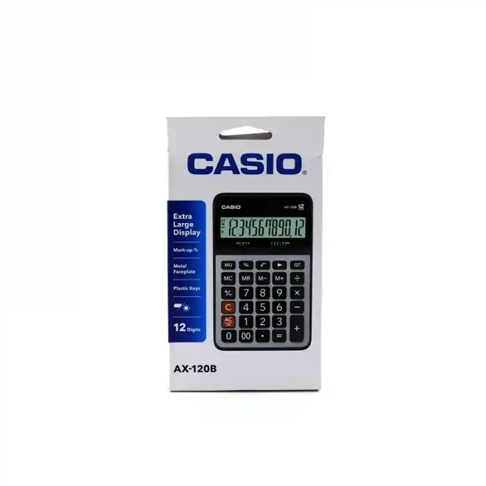 CASIO AX-120 B/S  HESAP MAKİNESİ 12 HANE