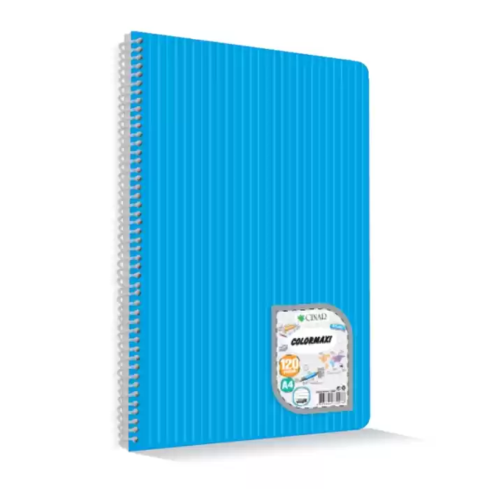 ÇINAR COLORMAXI A4 96 YP ÇİZGİLİ PP KAPAK SPİRALLİ DEFTER 73004