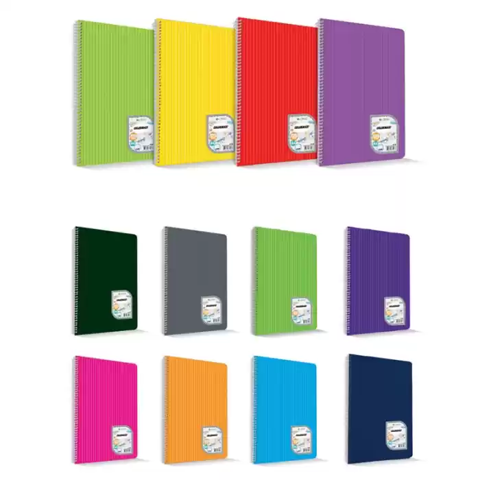 ÇINAR COLORMAXI A5 60 YP ÇİZGİLİ PP KAPAK SPİRALLİ DEFTER 73510